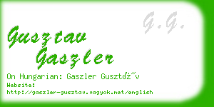 gusztav gaszler business card